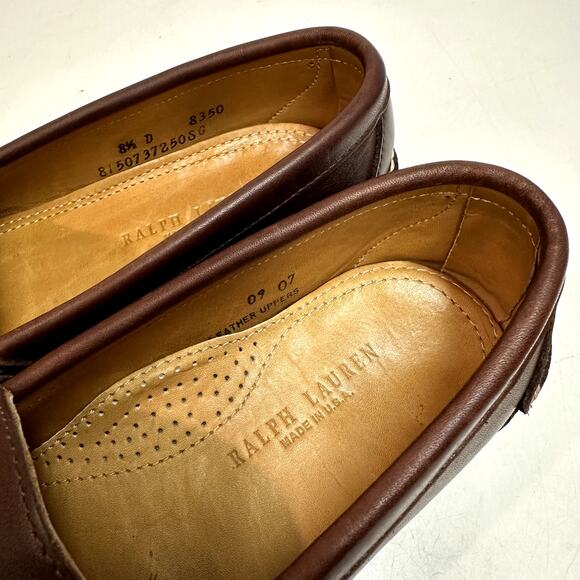NEW HEELS Rancourt & Co. x Polo Ralph Lauren Edric Penny Loafer Made in USA 8.5 - Picture 9 of 13